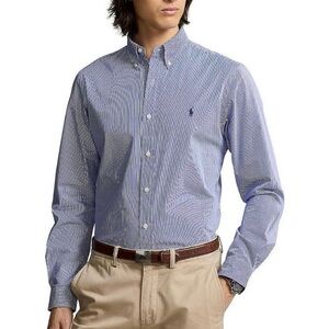 Ralph Lauren Blue and White Striped Shirt